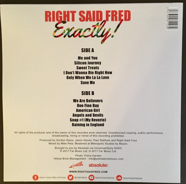 Right Said Fred – Exactly! (2017)