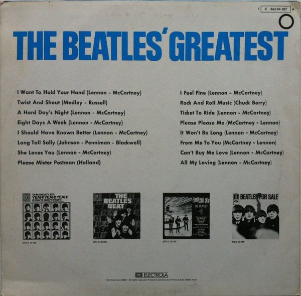 The Beatles ‎– The Beatles' Greatest  (1973)