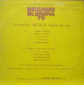 Gilbert Bécaud ‎– Gilbert Bécaud A L'Olympia 1970  (1970)