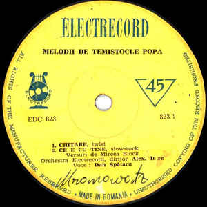 Dan Spătaru – Melodii De Temistocle Popa – Chitare / Ce E Cu Tine / Mi-ai Furat Inima / Noapte Bună Bucureşti (1967)