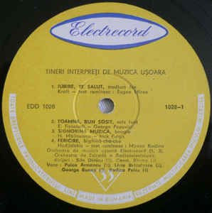 Various – Tineri Interpreți De Muzică Ușoară (1962)