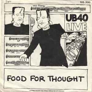 UB40 ‎– Food For Thought (Live)  (1982)     7"