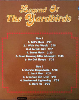 The Yardbirds ‎– Legend Of The Yardbirds Vol. 3  (1982)     LP