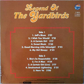 The Yardbirds ‎– Legend Of The Yardbirds Vol. 3  (1982)     LP