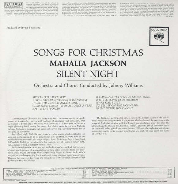 Mahalia Jackson – Silent Night - Songs For Christmas