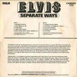 Elvis* ‎– Separate Ways  (1974)