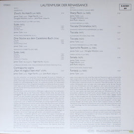 James Tyler ‎– Lautenmusik Der Renaissance  (1976)