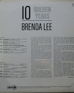 Brenda Lee ‎– 10 Golden Years      LP