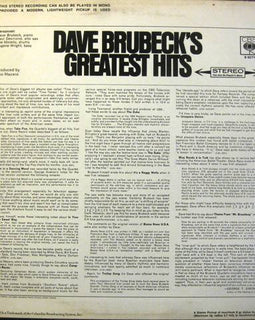 Dave Brubeck ‎– Dave Brubeck's Greatest Hits