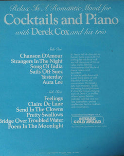 Derek Cox And His Trio ‎– Cocktails And Piano  (1977)