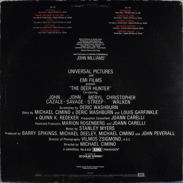 Various ‎– The Deer Hunter (Original Motion Picture Soundtrack)  (1979)