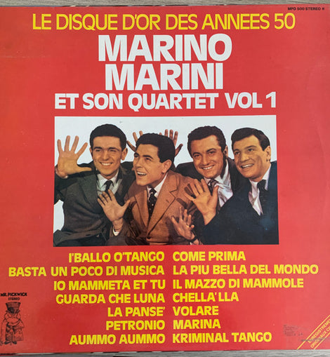 Marino Marini Et Son Quartet* ‎– Vol 1, Le Disque d'Or des Années 50  (1974)     LP