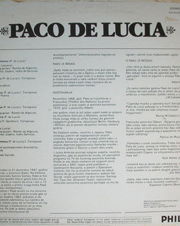 Paco De Lucía ‎– Paco De Lucía     LP