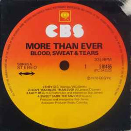 Blood, Sweat & Tears* ‎– More Than Ever  (1976)     LP