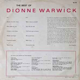 Dionne Warwick ‎– The Best Of Dionne Warwick