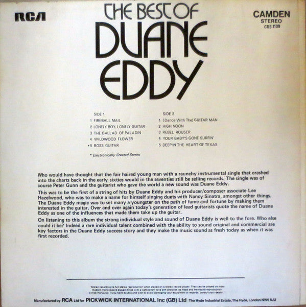 Duane Eddy ‎– The Best Of Duane Eddy  (1972)