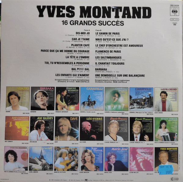 Yves Montand ‎– 16 Grands Succès  (1983)