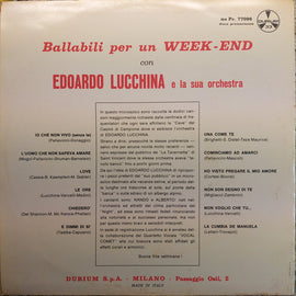 Edoardo Lucchina E La Sua Orchestra ‎– Ballabili Per Un Week-end  (1965)