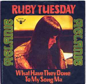 Melanie ‎– Ruby Tuesday  (1970)     7"