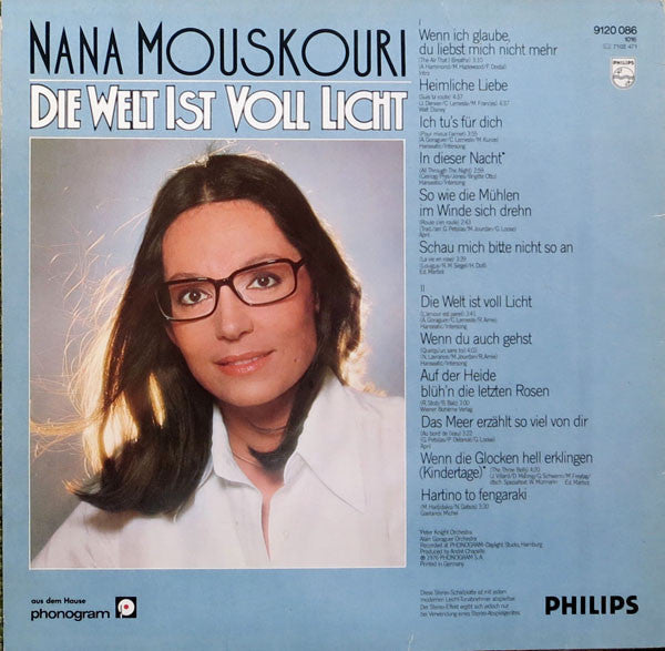 Nana Mouskouri ‎– Die Welt Ist Voll Licht  (1976)