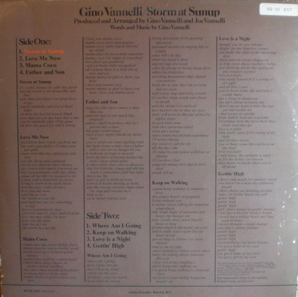 Gino Vannelli ‎– Storm At Sunup  (1975)