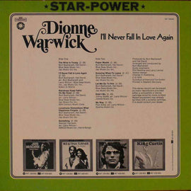 Dionne Warwick ‎– I'll Never Fall In Love Again  (1976)     LP