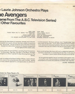 The Laurie Johnson Orchestra ‎– The Avengers (Theme From The A.B.C. Television Series) And Other Favourites  (1967)