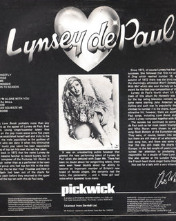Lynsey de Paul* – No Honestly  (1977)     LP