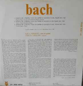 Bach* - Ilse L. Herbert / Ursula Philippi – Sonatas For Viola Da Gamba And Harpsichord  (1985)