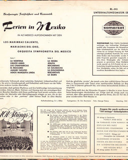 Los Marimbas Caliente . Mariachis Del Oro . Orquestra Symphonetta Del Mexico ‎– Ferien In Mexico
