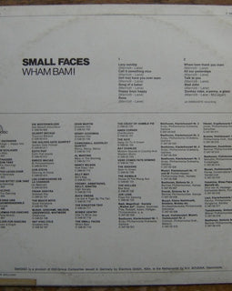 Small Faces ‎– Wham Bam!  (1970)     LP