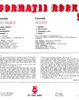 Grupul Pro Musica* / Grupul Accent* ‎– Formații Rock 9  (1986)