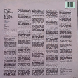 Miles Davis ‎– In Person, Saturday Night At The Blackhawk, San Francisco, Volume 2  (1989)     LP