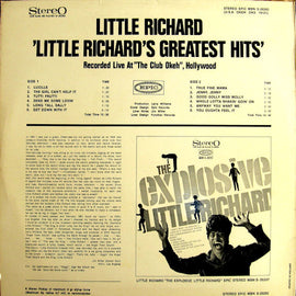 Little Richard ‎– Little Richard's Greatest Hits (Recorded Live)  (1967)     LP
