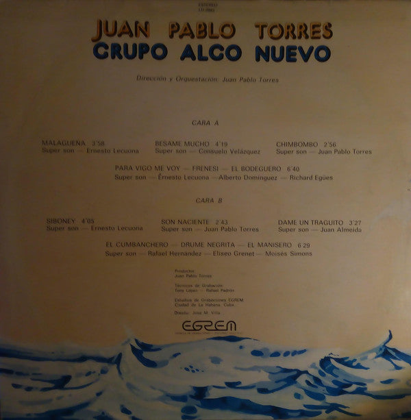 Juan Pablo Torres, Grupo Algo Nuevo ‎– Grupo Algo Nuevo  (1979)