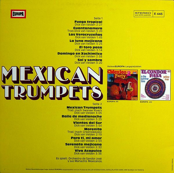 Orchestra de Sandor José y sus Mariachis Mexicanos ‎– Mexican Trumpets