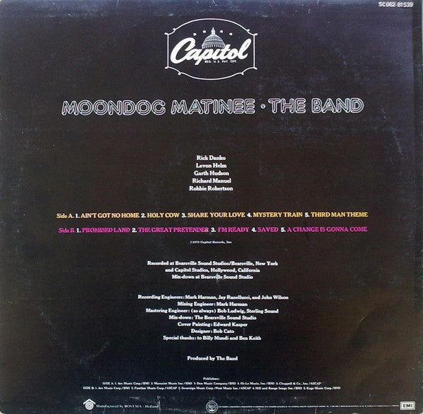 The Band ‎– Moondog Matinee  (1973)