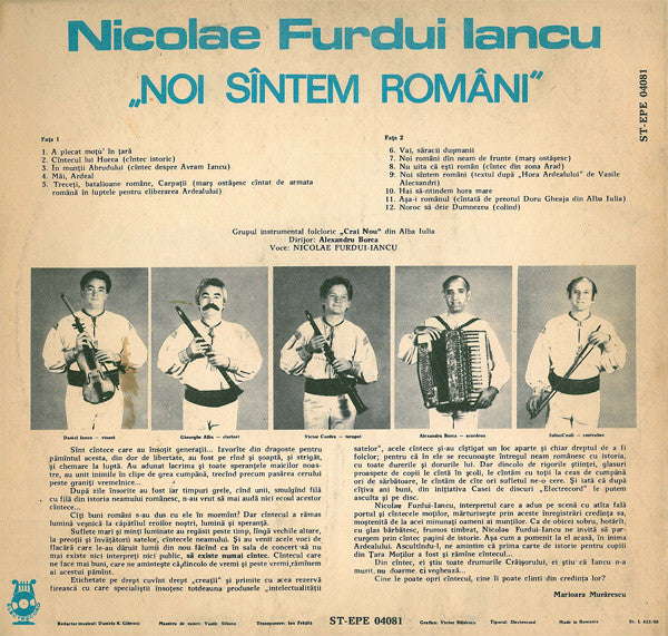 Nicolae Furdui Iancu ‎– Noi Sîntem Români  (1991)