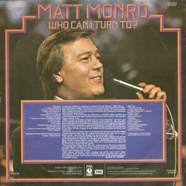 Matt Monro – Who Can I Turn To?  (1975)     LP