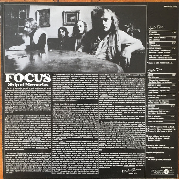 Focus ‎– Ship Of Memories  (1976)