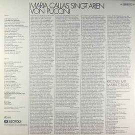 Maria Callas ‎– Maria Callas Singt Arien Von Puccini  (1976)