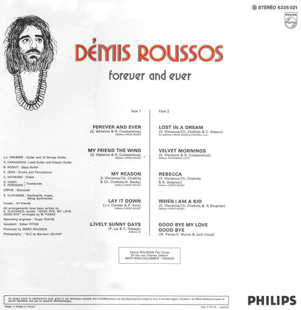 Démis Roussos* ‎– Forever And Ever  (1973)