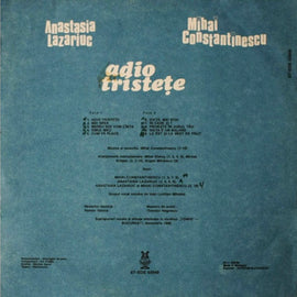 Anastasia Lazariuc, Mihai Constantinescu – Adio Tristețe  (1991)     LP