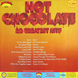 Hot Chocolate ‎– 20 Greatest Hits  (1980)     LP