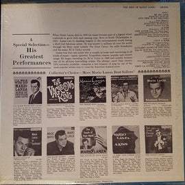 Mario Lanza ‎– The Best Of Mario Lanza  (1964)