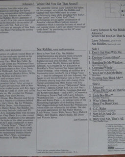 Larry Johnson & Nat Riddles ‎– Johnson! Where Did You Get That Sound?  (1983)