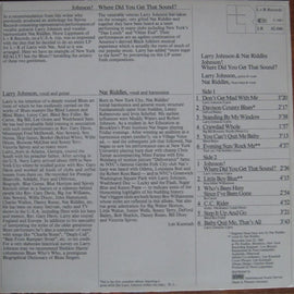 Larry Johnson & Nat Riddles ‎– Johnson! Where Did You Get That Sound?  (1983)