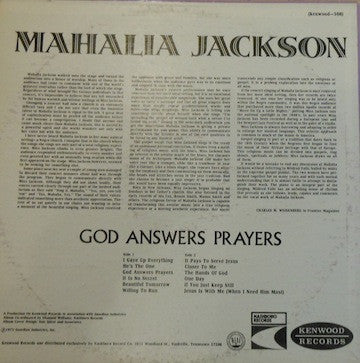 Mahalia Jackson ‎– God Answers Prayers  (1973)