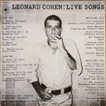 Leonard Cohen ‎– Live Songs  (1973)     LP