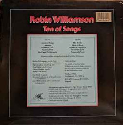 Robin Williamson ‎– Ten Of Songs  (1988)
